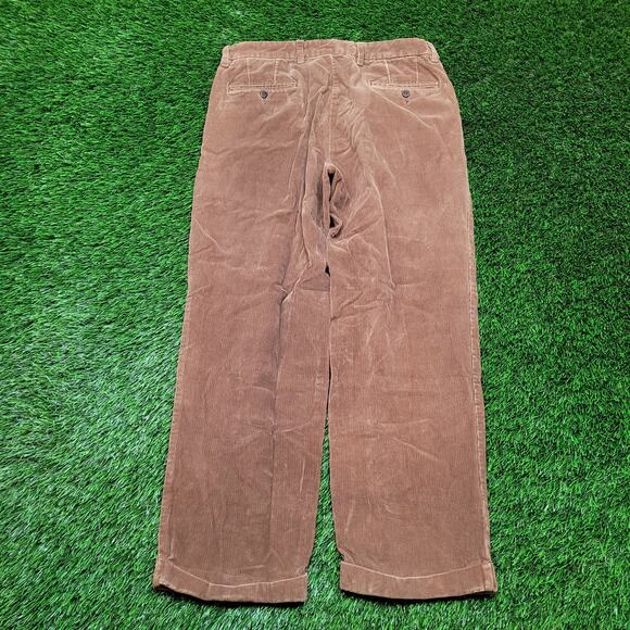 VTG Y2K Dockers Pleated Corduroy Pants 34x30 High Rise Relaxed Dark Academia - Picture 4 of 9